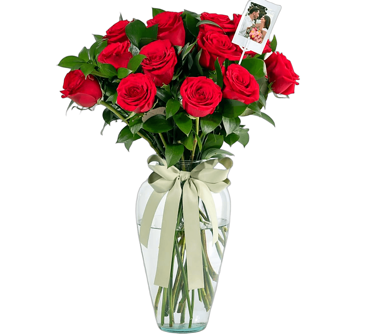 Cilindro 12 rosas + foto personalizada